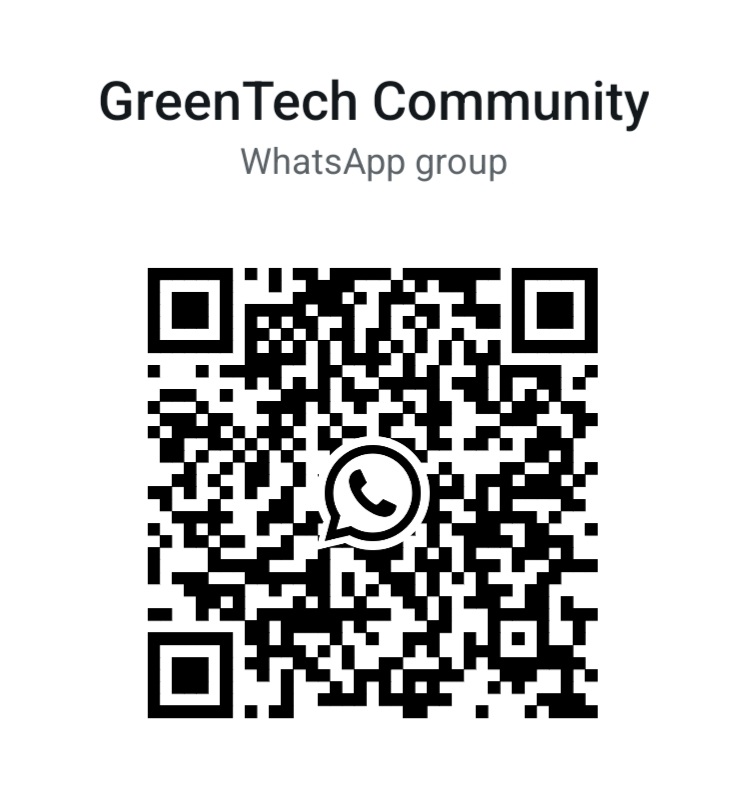 QR code for the Green Tech Community WhatsApp group